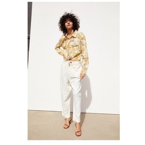 Zara White Pants with Pockets